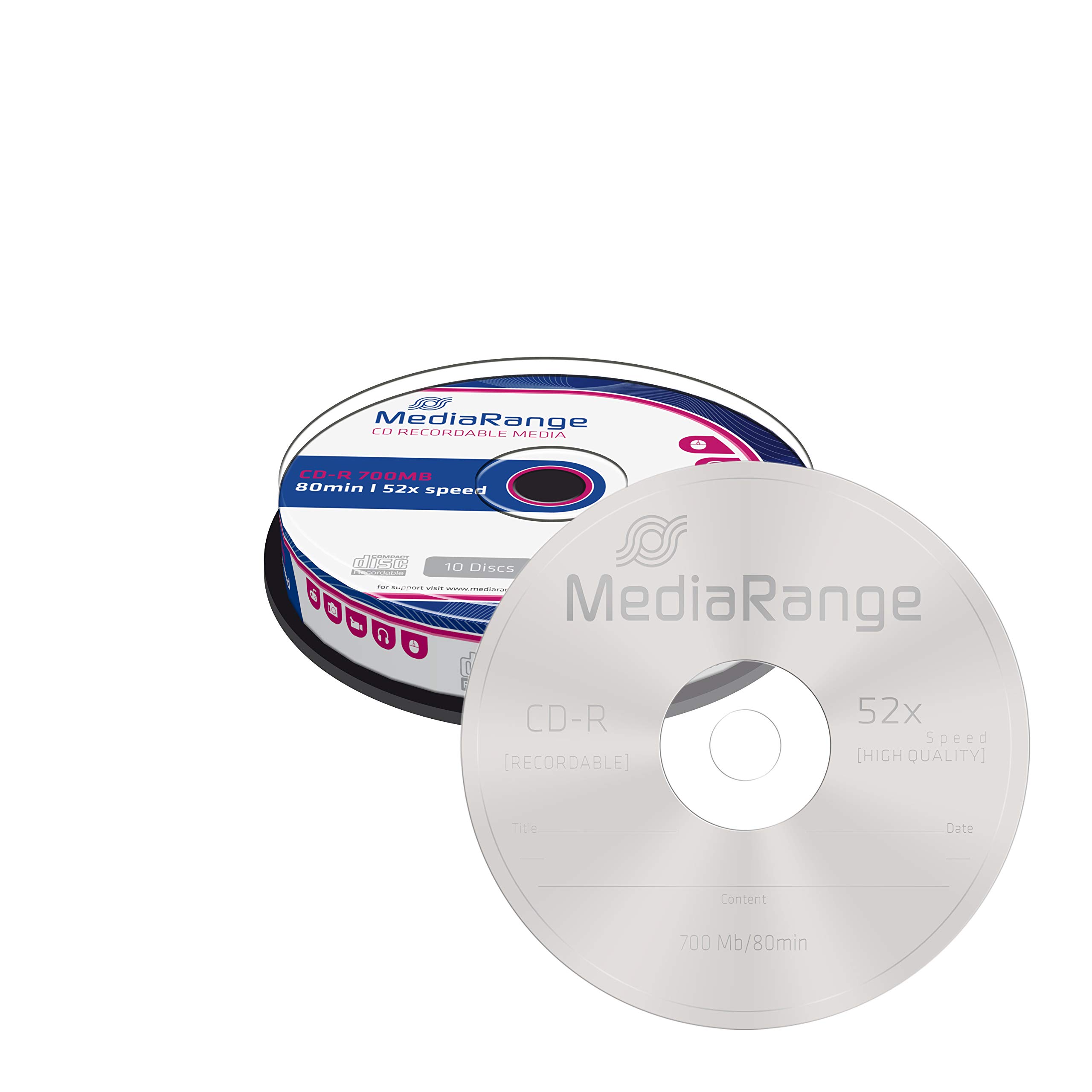 MediaRange CD-R 700MB|80min 52x Speed, Cake 10