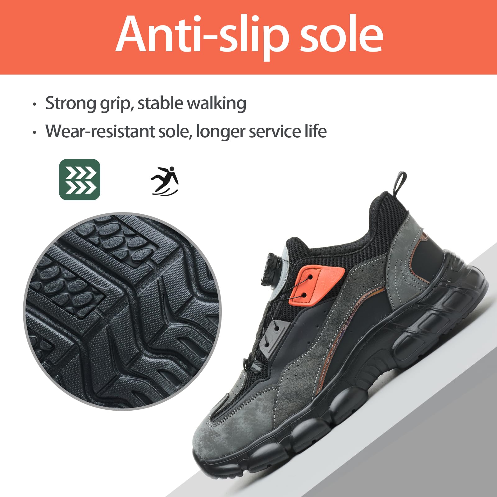 SmoothPace Scarpe Antinfortunistiche Uomo Donna Leggere Comode Traspiranti Scarpe Antinfortunistica Antiscivolo Ammortizzazione Sicurezza con Punta in Acciaio da Lavoro 37-46EU