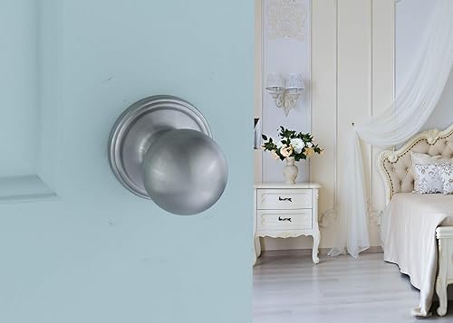 Vista 31 de Copper Creek BK2090SS - Pomo para puerta de bola, función simulada, paquete de 2, en acero inoxidable satinado