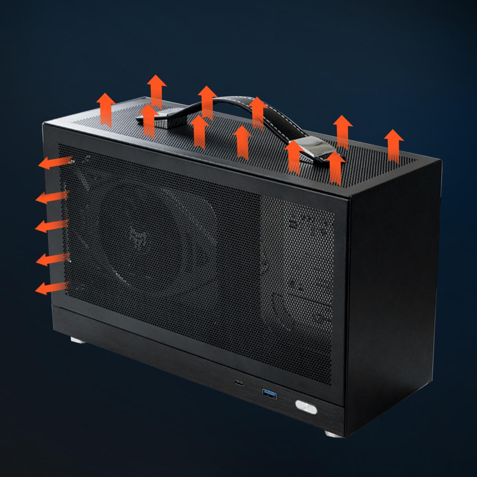 Mini Case Di Computer ITX-Chassis Desktop Ultra-compatto, Custodia Per PC Portatile A Forma Di Forma Piccola, Alloggiamento Del Computer Leggero | Build Di Giochi E Home Office, Studente E Singoli Use
