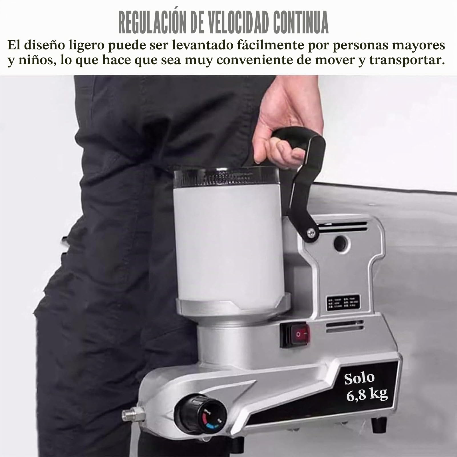 1600 W Pulverizador De EmulsióN De Pintura Sin Aire, Pistola De Pintura Airless PortáTil con Manguera De 5 M, para Muebles, Techos Y Paredes Interiores, Y Aplicaciones De Pintura Interior Y Exterior