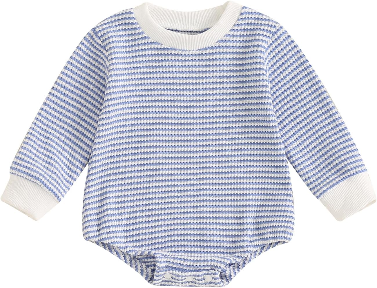 VISGOGOUnisex Baby Boy Girl Romper Waffle Newborn Infant Onesie Clothes Long Sleeve Bubble Oversized Romper Bodysuit Top
