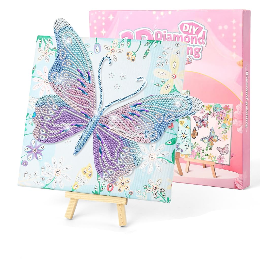 HASTHIP® Butterfly Diamond Painting Kit 30x40cm Shimmering Framed Craft
