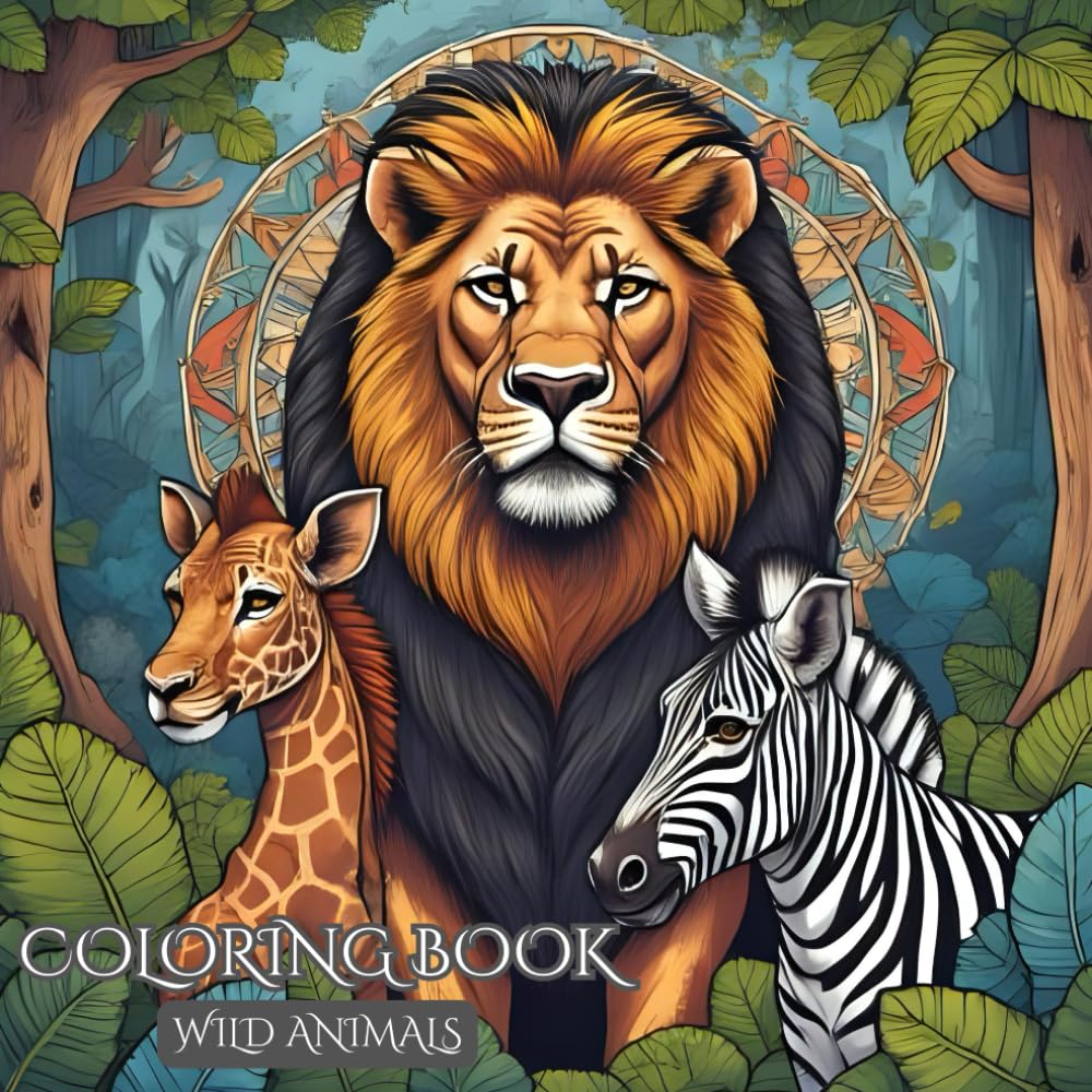 COLORING BOOK for Adults. A Jungle & Wildlife Coloring Adventure: Relax and Relieve Stress in a Creative Way