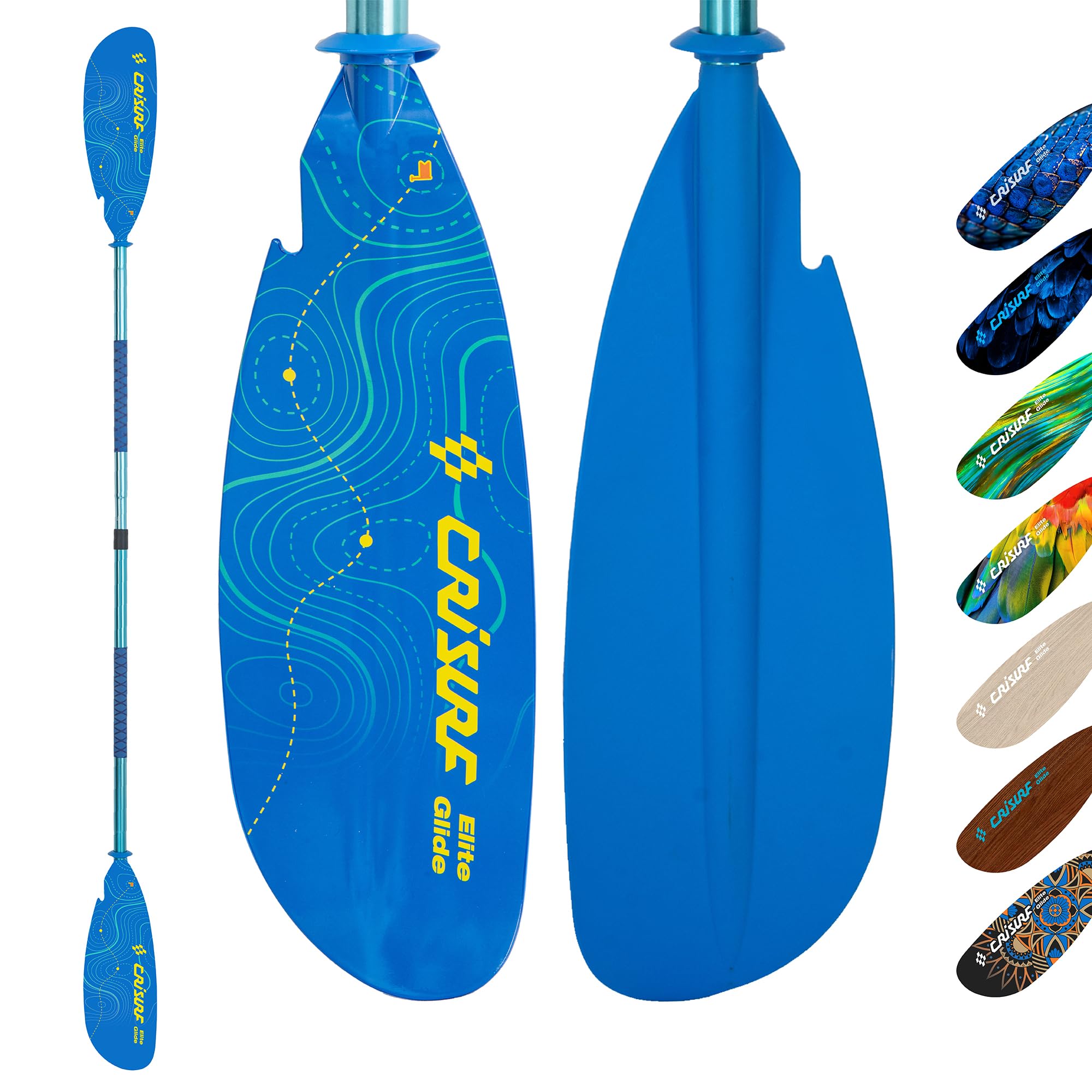 Adjustable Kayak Paddle, Detachable Lightweight Floating Oar with Ergonomic Grip and Drip Guards, Versatile Multi-Section Design for Kayaking and Paddle Boarding