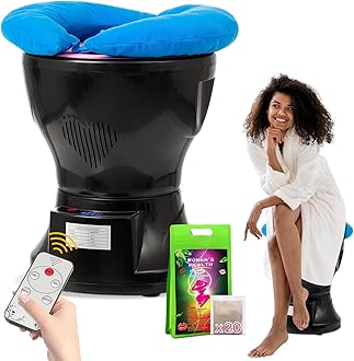 EXJIOTA Yoni Steam Seat, Yoni Steam kit with Yoni steaming pot & Steaming Herbs (20 Steams) & U Cushion, V Steam at Home Kit Uses for Women PH Balance, Cleansing, Postpartum care, Menstrual Support