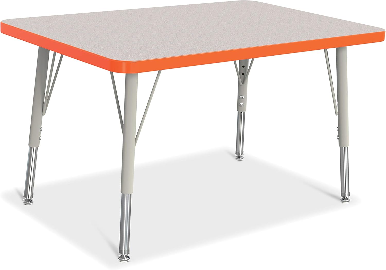 Jonti-Craft Berries 6478JCE210 Rectangle Activity Table, E-Height (15"-24" Adjustable Height), 24" x 36", Oak/Black/Black