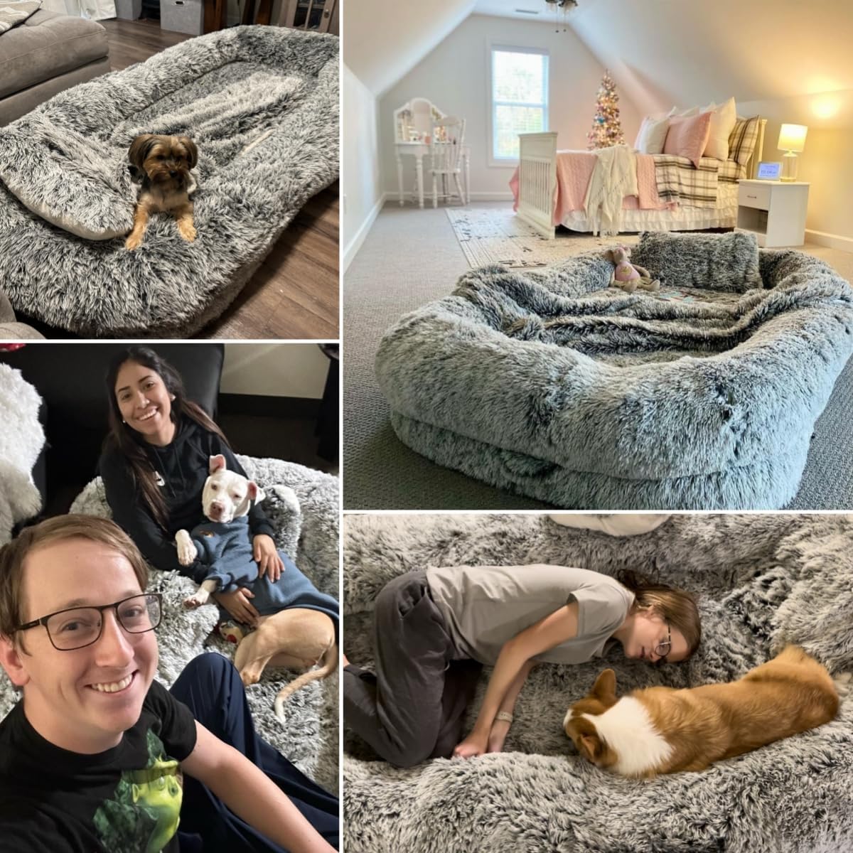 review YITAHOME Human Dog Bed with Blanket and Pillow, 79