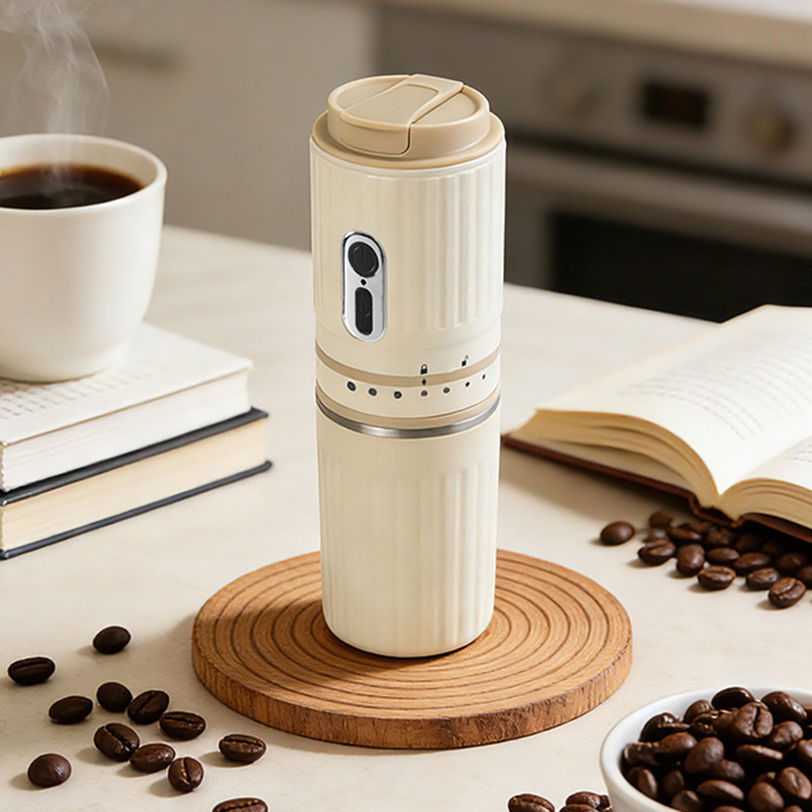 Macinino da caffè elettrico portatile Rettificatrice motorizzata Macchina da caffè domestica Smerigliatrice semplice per smerigliatrice da viaggio per la casa e l ' uso