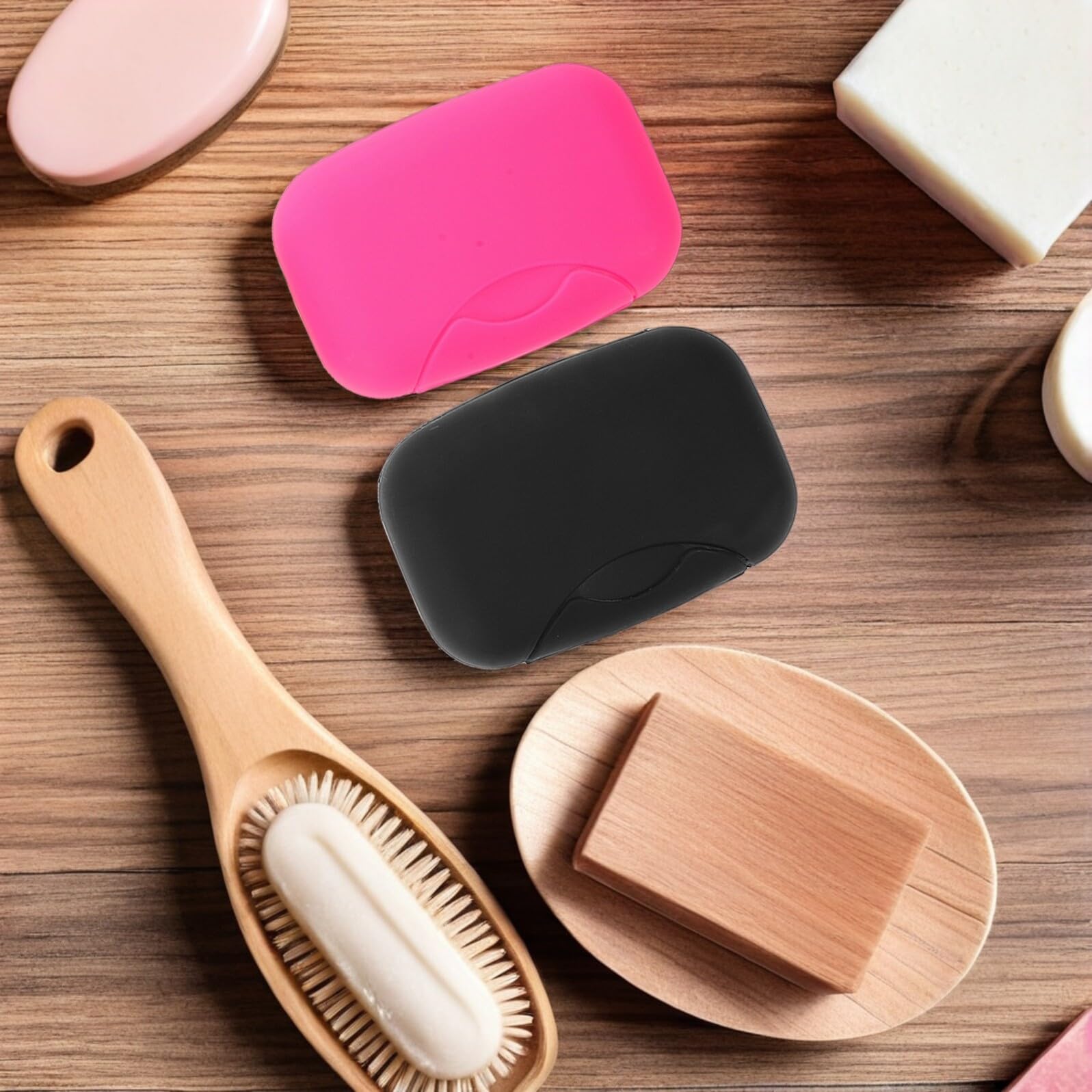 Jabonera de Viaje a Prueba de Fugas con Tapa, Contenedor de Jabón Portátil de Plástico Grande, 30 Unidades Multicolor para Camping, Gimnasio y Viajes de Negocio
