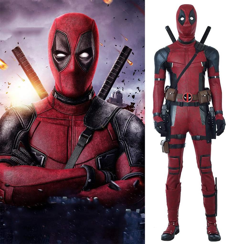 Fancy Dress For Adults, Cosplay Deadpool Bodysuit Costume Clothes Christmas Halloween Fancy Dress For Adult Wear M