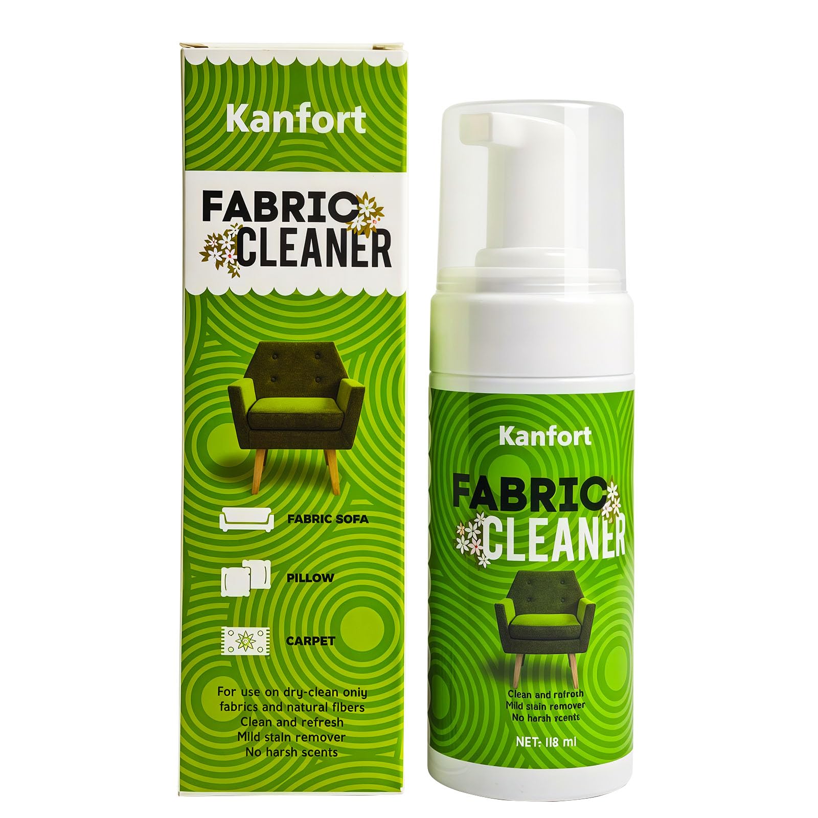 Upholstery Dry Cleaning Foam No-Rinse Fabric Cleaner for Sofas Couches Car Seats Quickly Lifts Stains Dirt Safe for