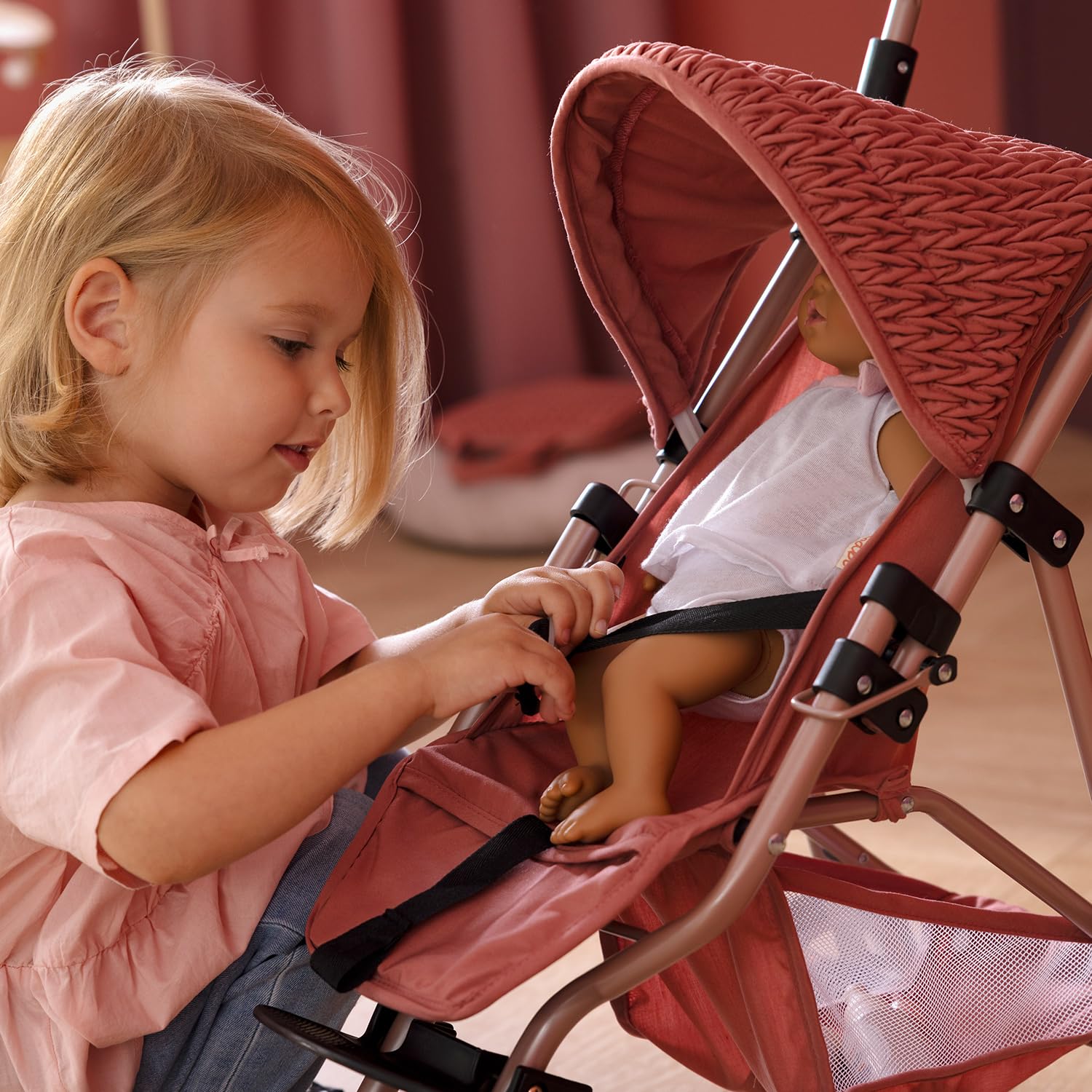 Poussette pour poupée howa, modèle Grace 2270, pour poupées jusqu'à 50 cm | Poussette élégante pour poupée, poignée de poussée réglable en hauteur, modèle grace 2270