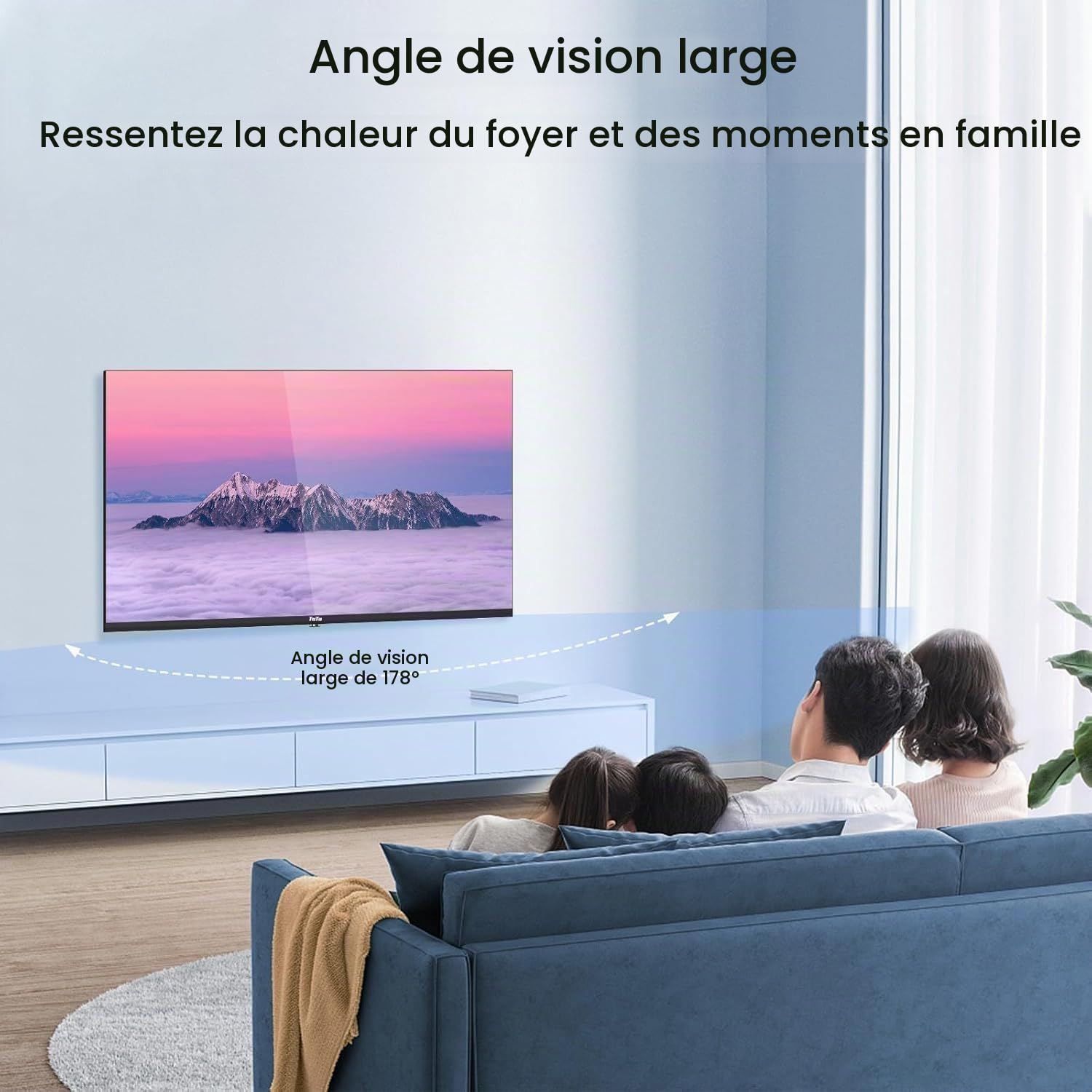 TuTu TUS32HD1A Téléviseur 32 Pouces (80 cm), Android Smart TV avec WiFi, Bluetooth, App Store, Chromecast, Triple Tuner (DVB-T/T2, DVB-C, DVB-S/S2), Molotov et Plus