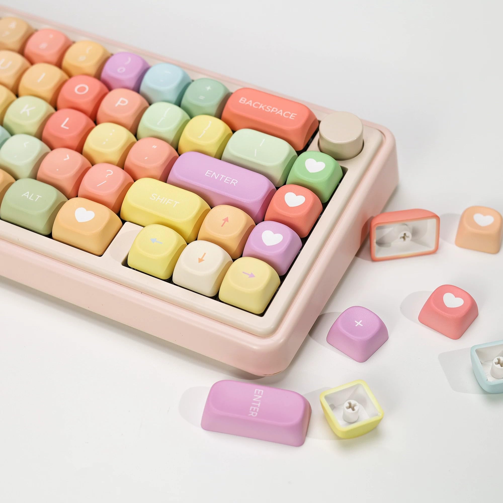 MOA Lot de 126 touches en PBT avec sublimation colorée, 126 touches personnalisées pour clavier mécanique Cherry MX 61/64/68/84/87/100/104/108