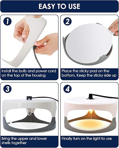 Miniatura 5 de PACETAP Paquete de 18 bombillas de repuesto de luz nocturna C7 de 7W con base de candelabro E12 para lámparas de sal, velas de ventana y