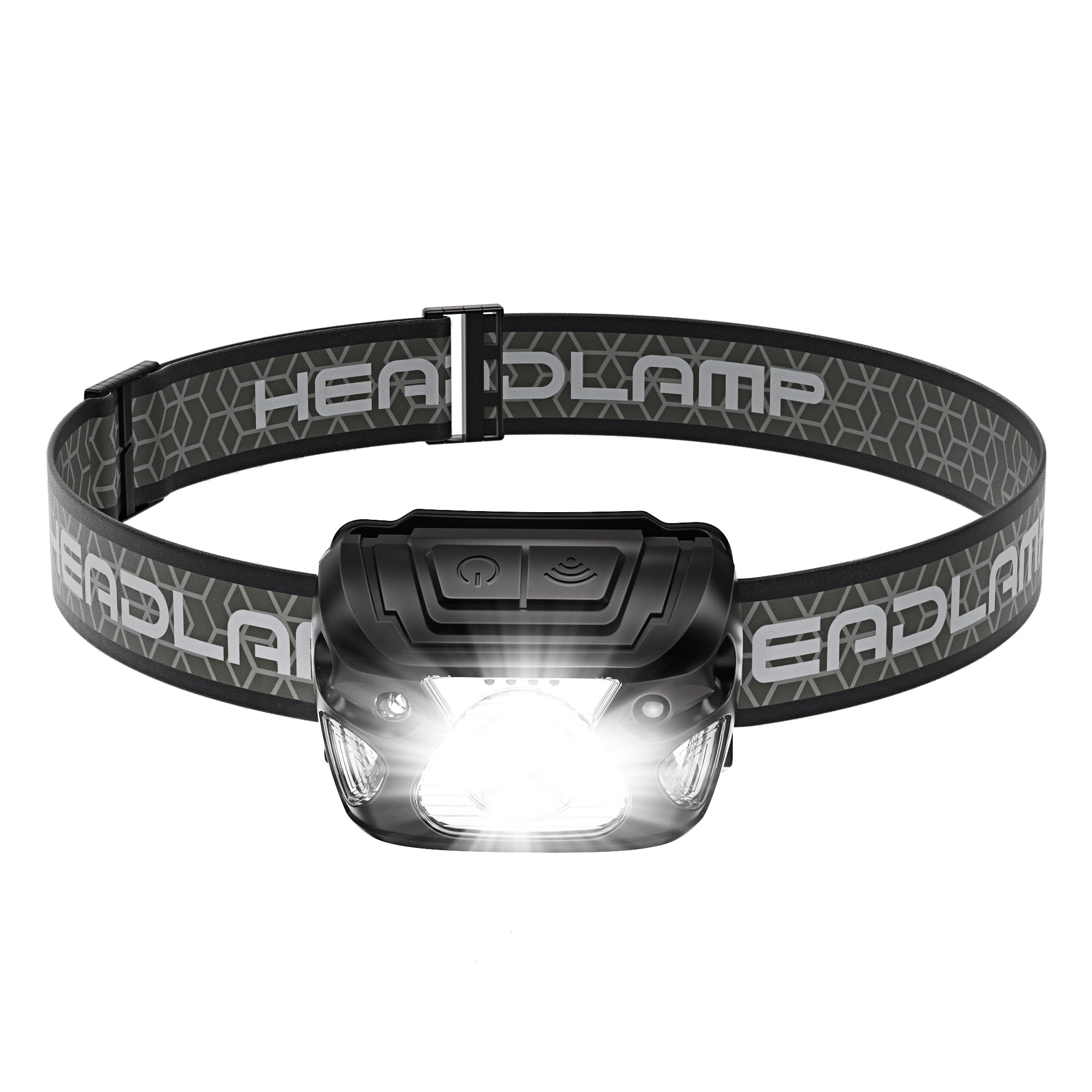 konqkin Head Torch Rechargeable-Super-Bright-LED-Headtorch-Headlamp with Sensor Control-Headlight-10 Light Modes-IPX4 Waterproof,A3601 — image 1