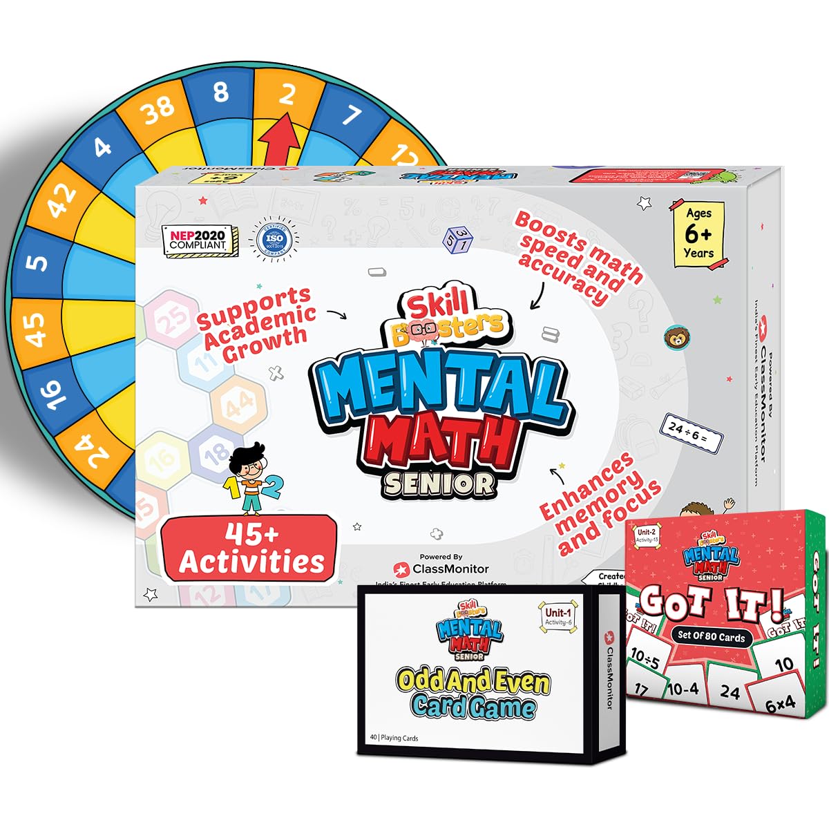 Sponsored Ad - ClassMonitor Senior Mental Math Kit for Ages 6+ | Challenging Math Activities for Kids | 180+ Activities| Boosts Numeracy and Logical Thinking | Developed by Expert Educators and Mathematicians