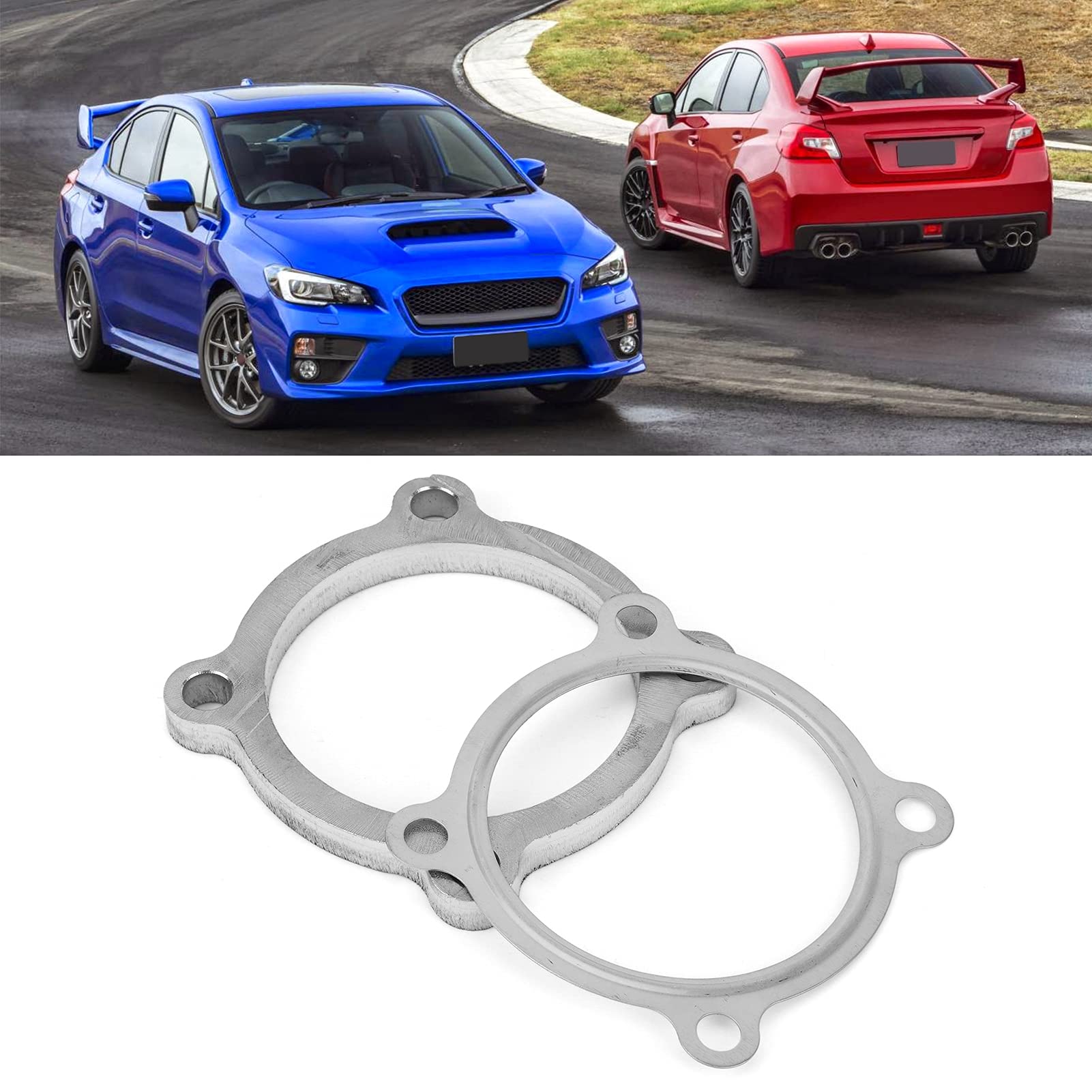 Flangia di Scarico Turbo Aramox T4, Guarnizione della Flangia di Scarico del Tubo di Scarico in Acciaio Inossidabile a 4 Bulloni da 3 Pollici Adatta per la Serie Turbo di Garrett T3 T3 / T4 GT30 GT30