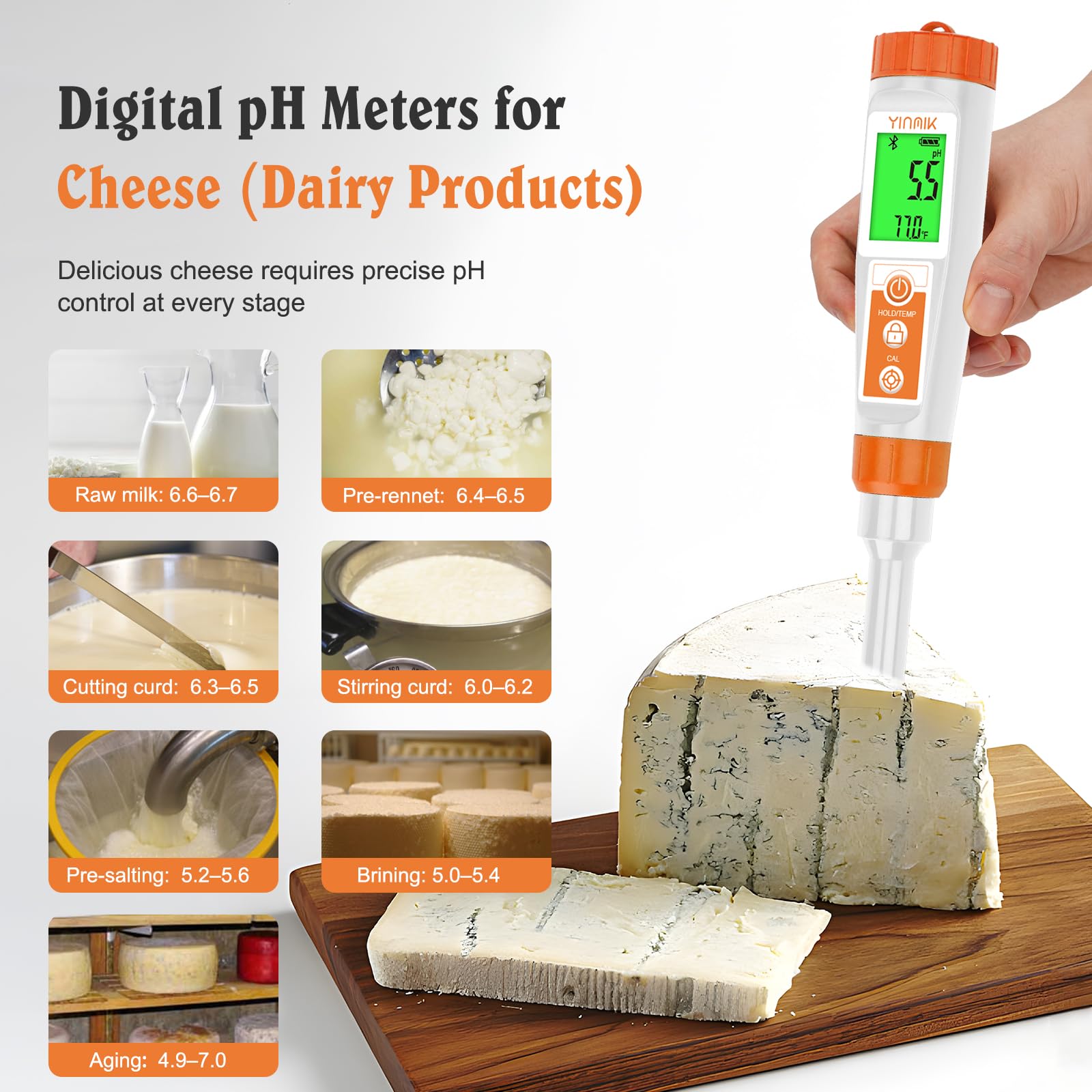 Snapklik.com : Smart pH Meter For Food - Digital pH Tester