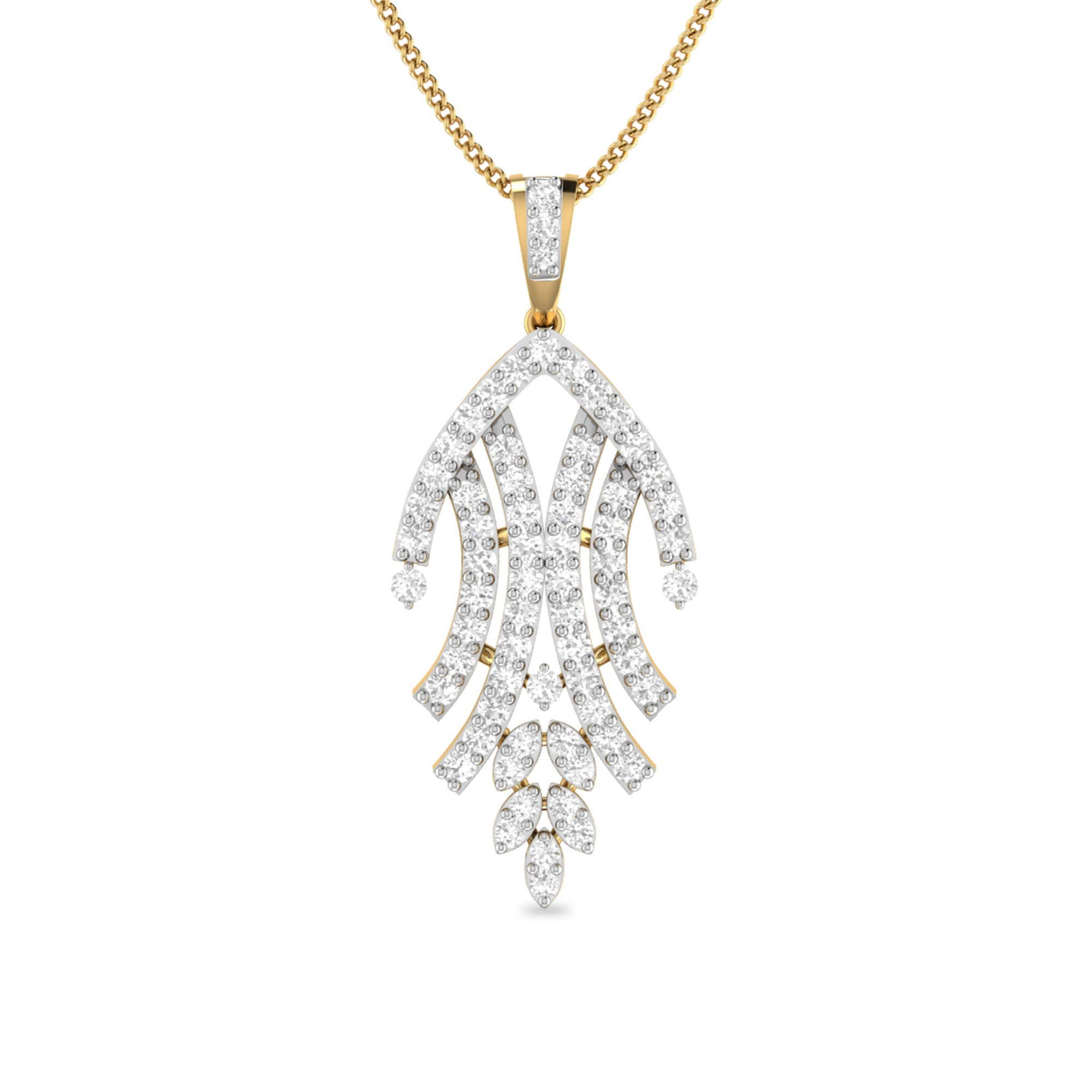 pc jeweller Yellow Gold and Solitaire Pendant for Women-picture-20