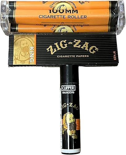Miniatura 2 de Zig Zag - Papel rodante tamaño King + máquina rodante de 3.937in + encendedor de cortadora en zigzag + tarjeta de cuchara RSV