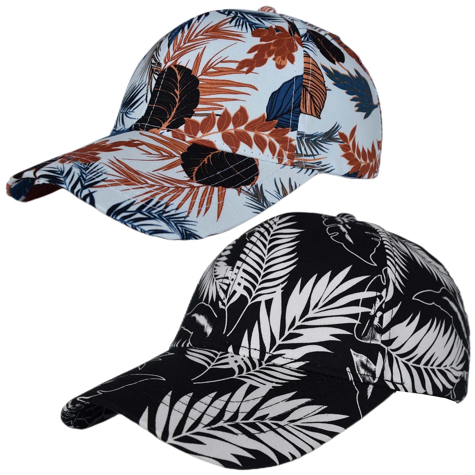 2 Pack Floral Print Baseball Hats