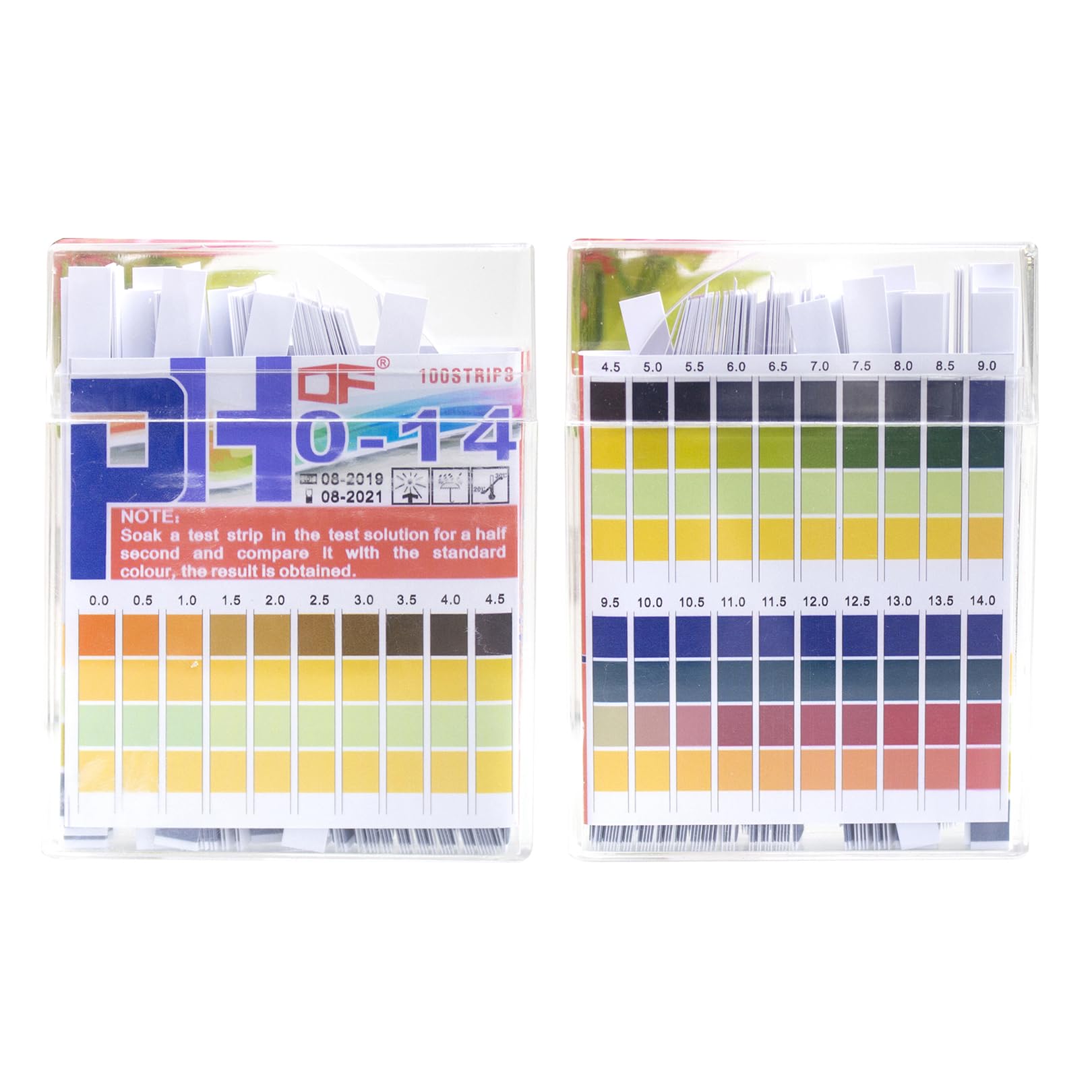 PH-Teststreifen 0–14 – 100 Stück, Für Wasser, Aquarium, Garten, Labor, Schnelle & Einfache Messung