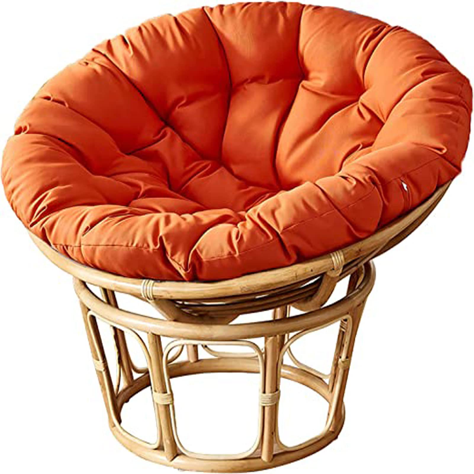 FUYAO Papasan Round Chair Cushions, Thick Comfortable Hammocks Swing Pads, Overstuffed Round Papasan Chair Cushion Only, Outdoor Swing Hanging Egg Seat Cushion