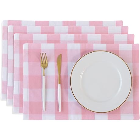 Stylish Pink Place Mats Set of 4