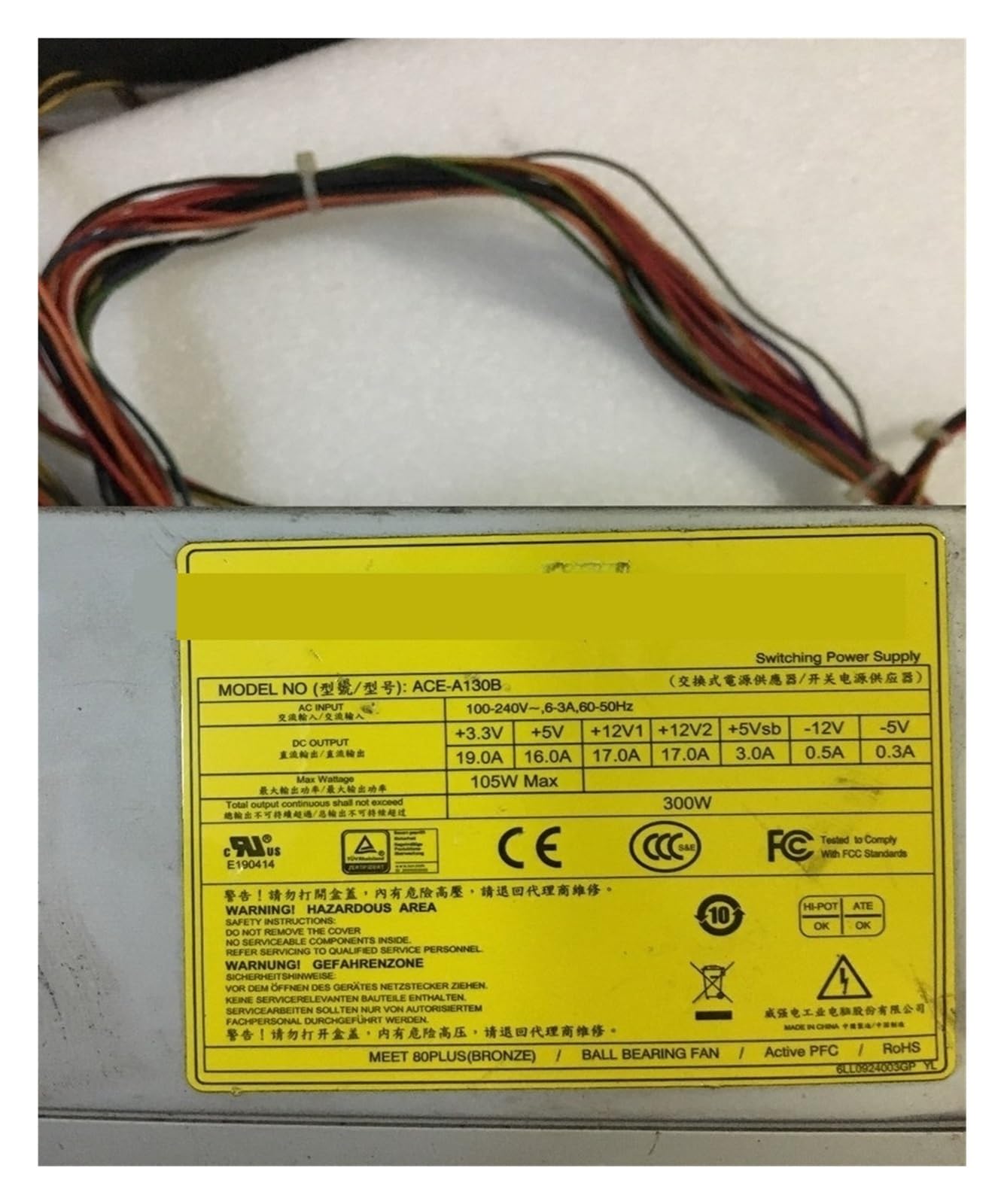 KSZHZYMGX ACE-A130B ACE-A130B-R10 Power Supply