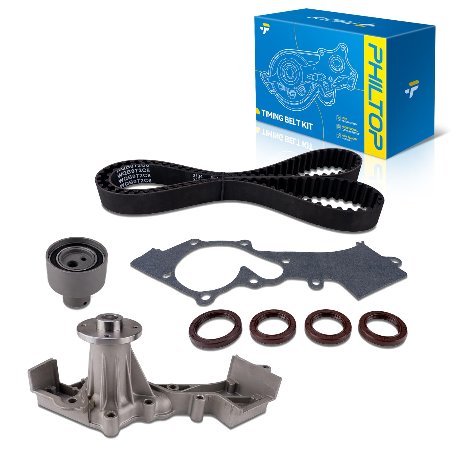 PHILTOP Timing Chain Kit for Frontier 1999-2004 3.3L, Pathfinder 1996-2000 3.3L, QX4 1997-2000 3.3L, Xterra 2000-2004 3.3L, TCKWP249 Timing Belt Kits-image-45