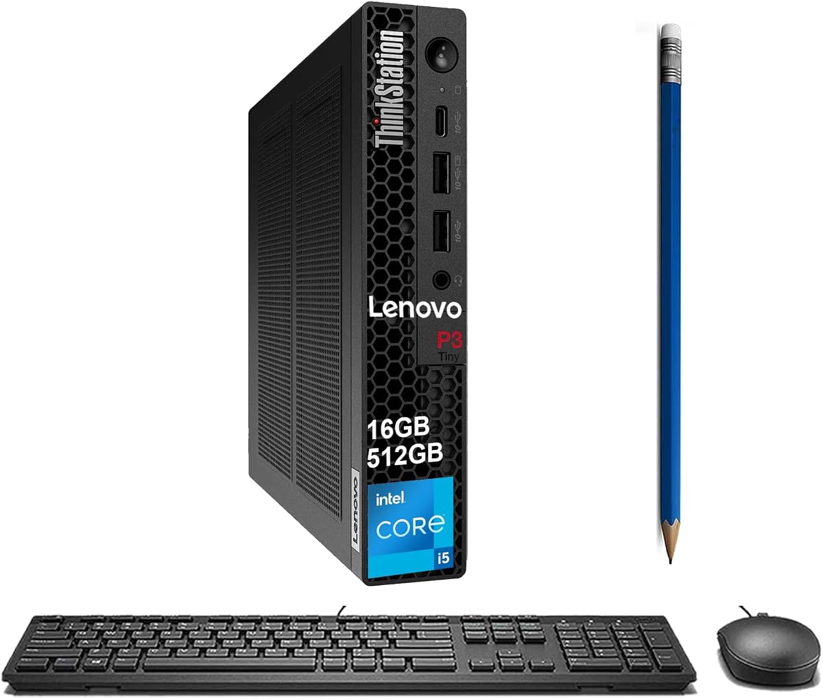 Lenovo ThinkStation P3 Tiny, Intel i5-14500 vPro, 16GB DDR5, 512GB SSD | > ThinkCentre M70q M75q M90q, Workstation Desktop, > Ultra 7 155U, MFF for Engineer, Designer, Support 8K Display, Win 11 Pro