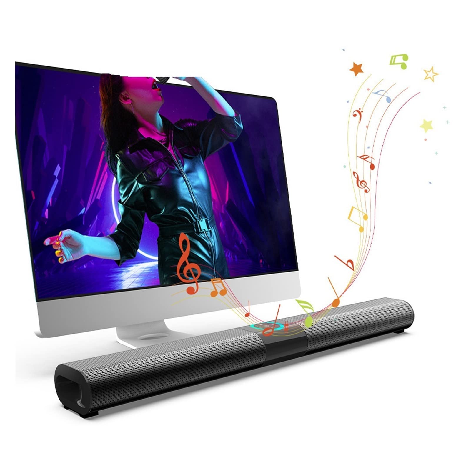 Barra de sonido larga inalámbrica con mando a distancia para el hogar, subwoofer, RCA TV, altavoz Bluetooth