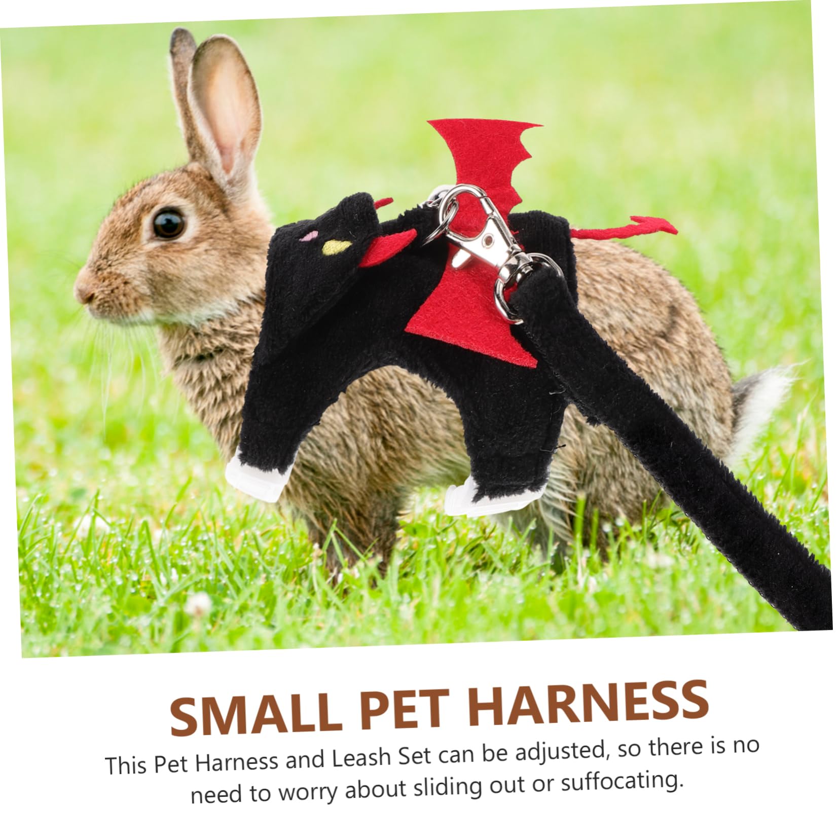 1satz Halloween Bunny Geschirr Mit Leine Verstellbares Katzen Und Kleintiergeschirr Für Tägliche Geeignet Für Kaninchen Frettchen Hamster Und Katzen Dunkelheits