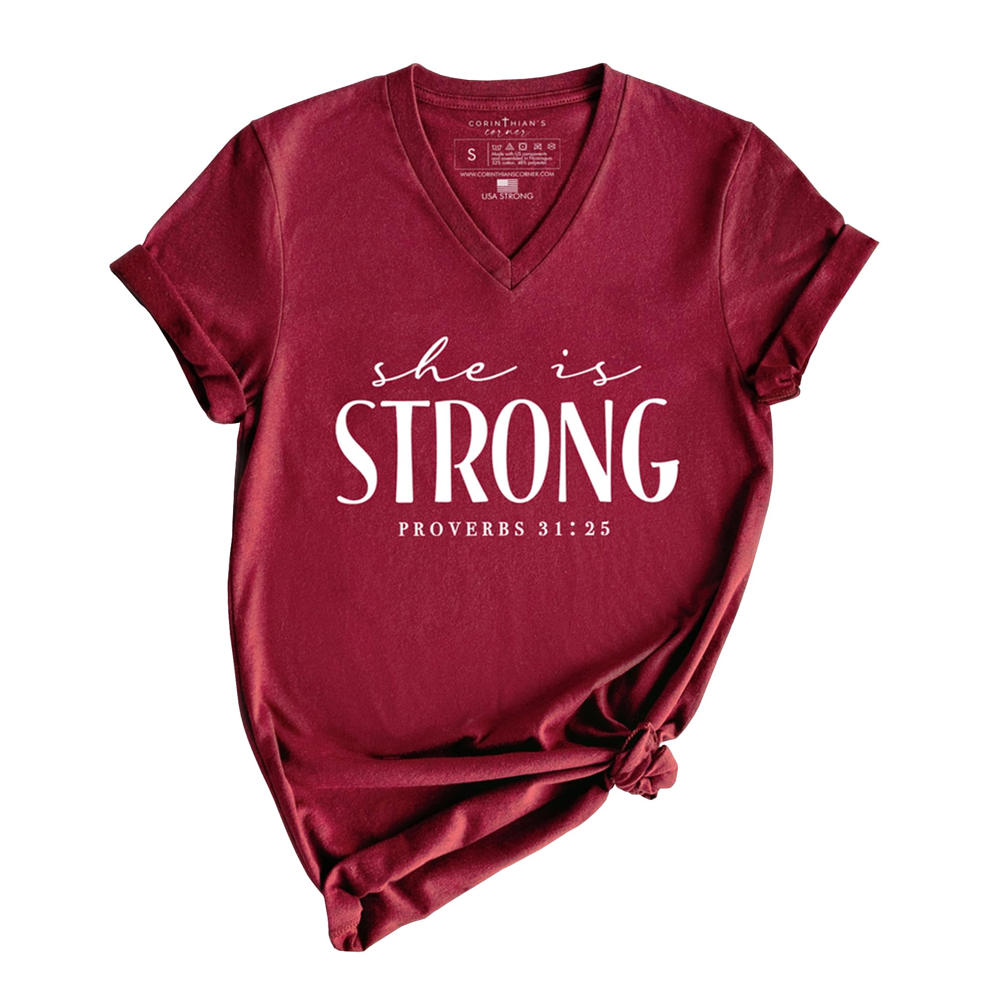 Corinthian's Corner | V-Neck Christian Clothing | Graphic Print Jesus Shirts