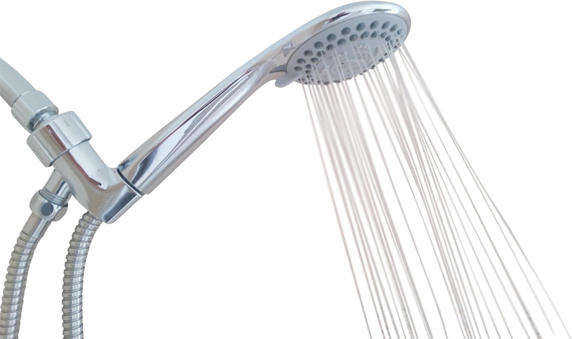 Shower Head - Handheld Rainfall High Pressure and Flow with Removable Water Restrictor – Powerful/Detachable Hand Held Chrome ShowerHead for Best Rain Massage and Relaxation