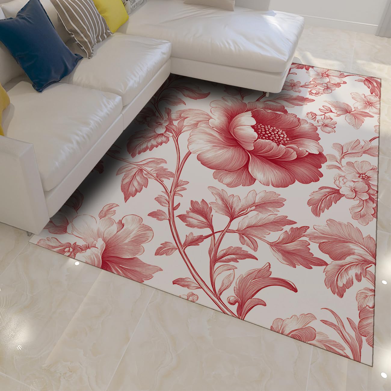 Dywaniki w tradycyjnym chińskim stylu do salonu sypialni można prać w pralce 180 x 240 cm dywan klasyczna piwonia kwiatowy dywan podłogowy do akademików wystrój domu niskie runo
