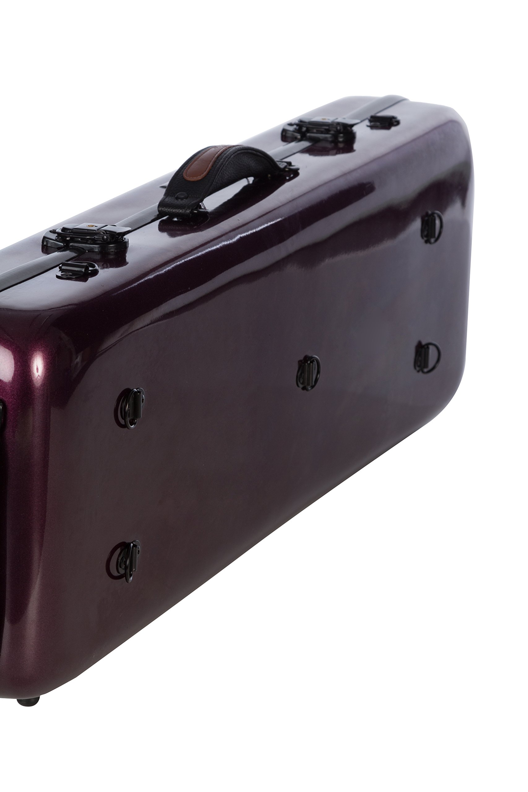 Custodia per Viola Fiberglass 38-43 Oblong borgogna lucido M-case + borsa musicale