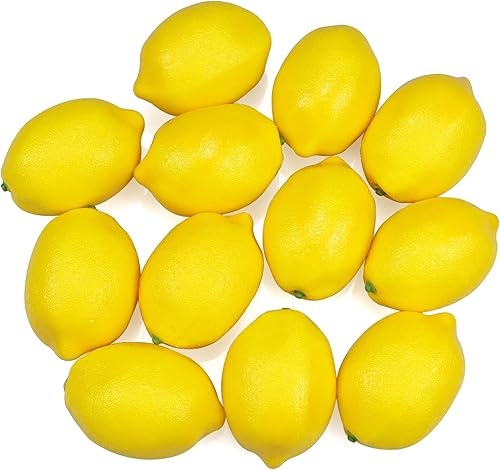Miniatura 9 de 12 limones falsos, limones, limones artificiales, frutas falsas, limón para fiesta de Kichen, decoración de Navidad, accesorios de fotografía,