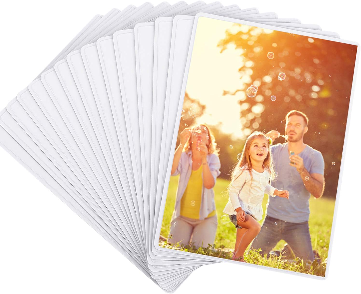 Magicfly Pack of 15 Magnetic Picture Frame with Clear Pocket, 4 x 6 Inches Refrigerator Photo Holder for Fridge Office Cabinet Locker, White