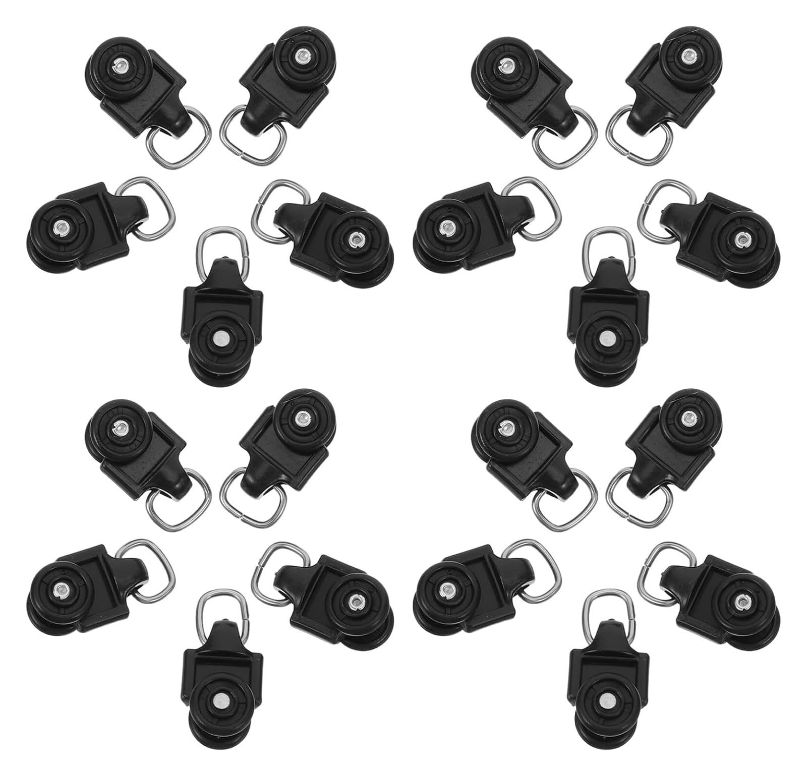 Fhvkrbtx One Color Silent Curtain Track, 50 Pcs Curtain Track Rollers With Connector Clips And Ceiling Gliders For Pulley System