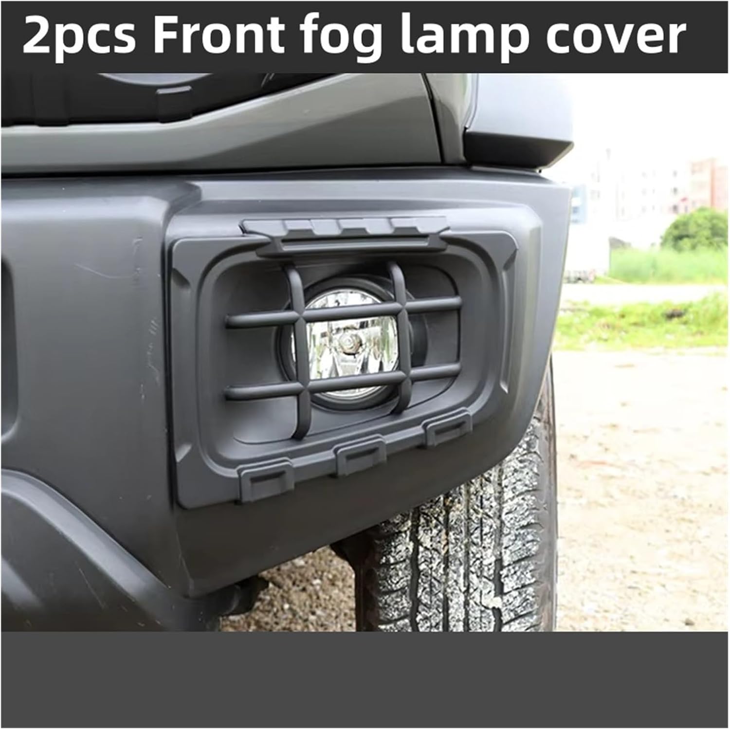 2PCS Light Guards Lamp Hoods Compatible with Suzuki Compatible with Jimny JB64 Sierra JB74W 2019 2023 Car Front Fog Light Lamp Decoration Cover Stickers
