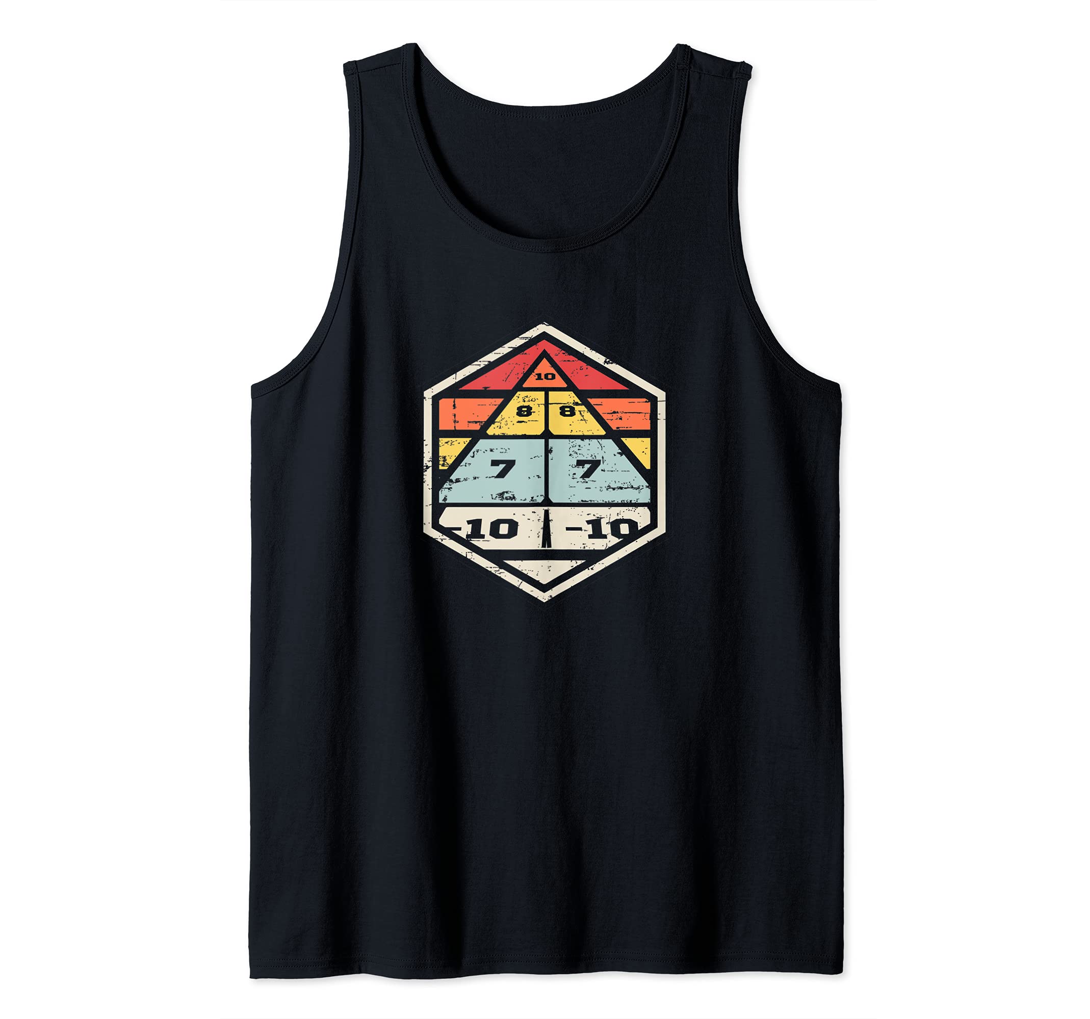 Retro badge shuffleboard board Tank Top, Black