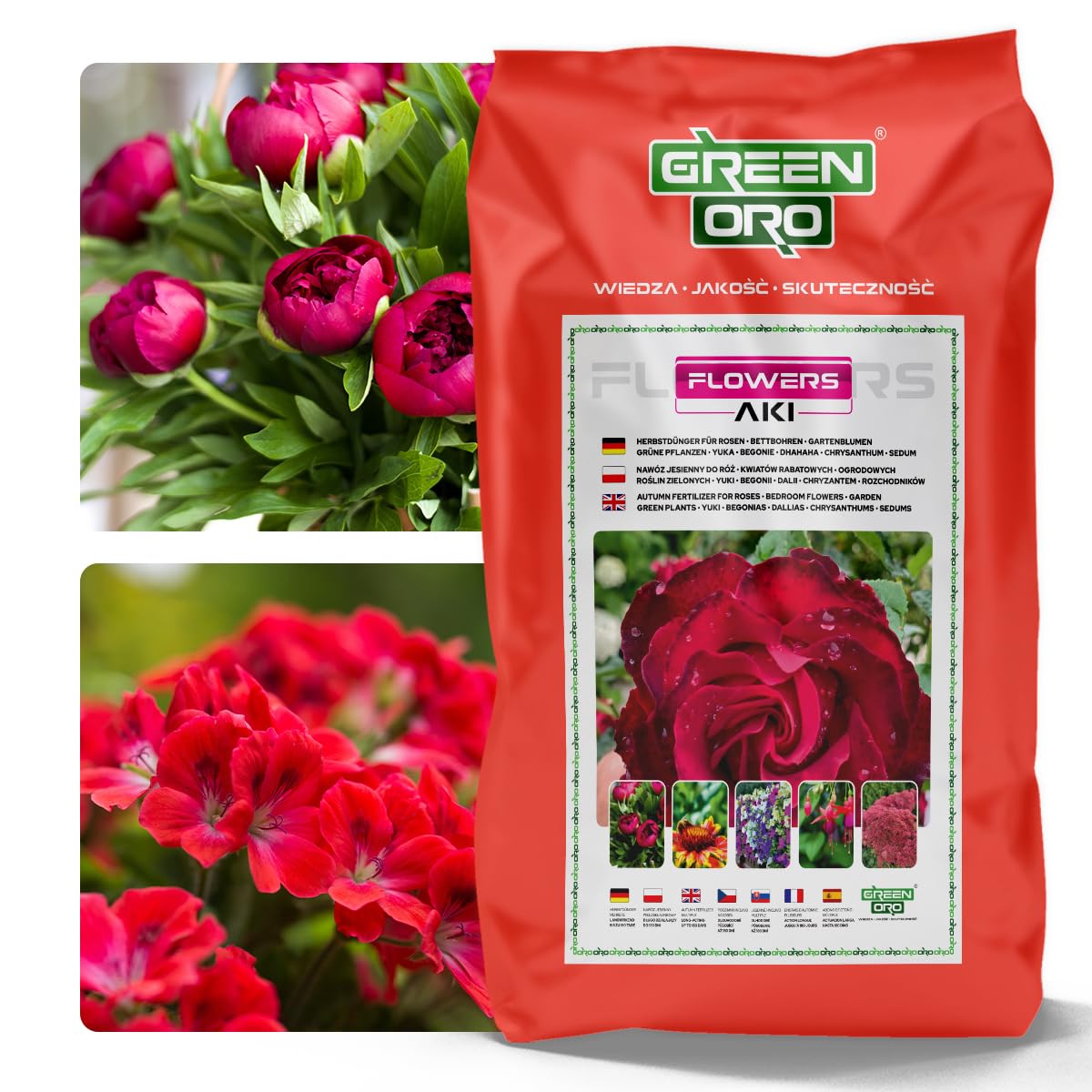 FLOWERS AKI 24kg Herbstdünger für Rosen, Blumen und Zierpflanzen geeignet