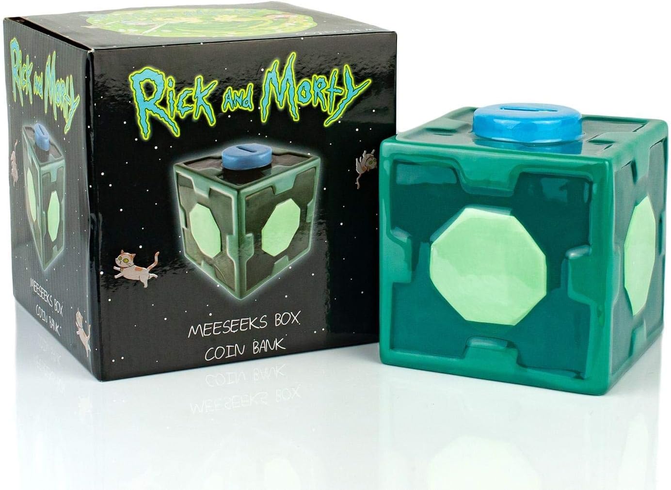 RICK AND MORTY MR.Meeseeks Box Paperweight, Ceramic, Multicolor, One Size