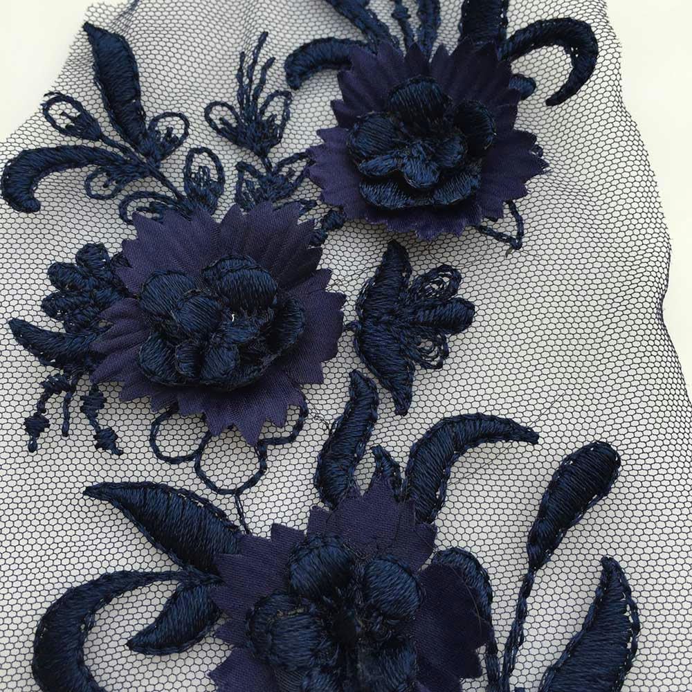 QUARKZMAN 2 Stuks Bloemen Kant Applicaties Borduurwerk 3D