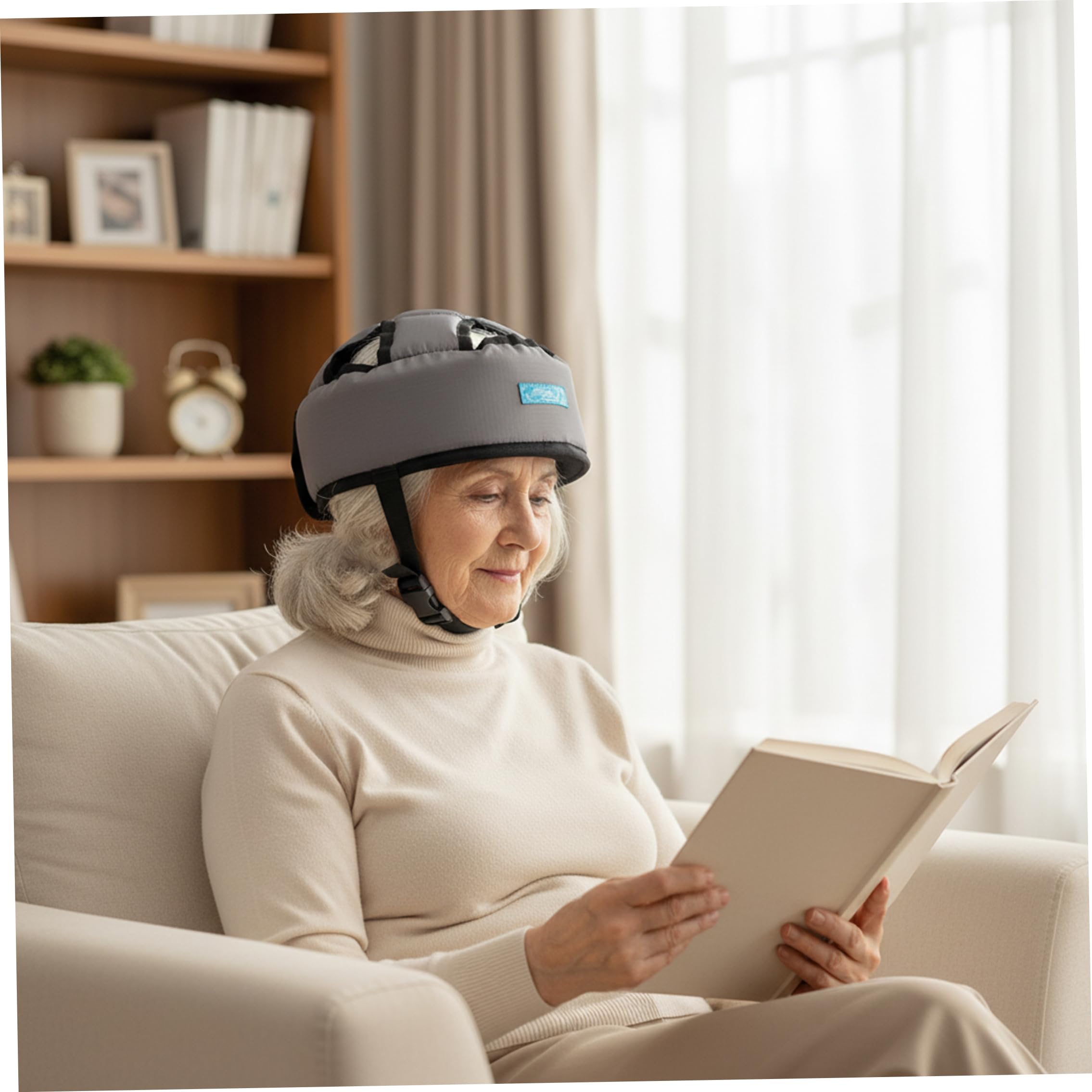 Casque anti-chute, casque de sécurité pour adultes, protection renforcée contre les chocs - Gris, anti-âge, doux et protecteur pour la prévention des chutes chez les personnes âgées