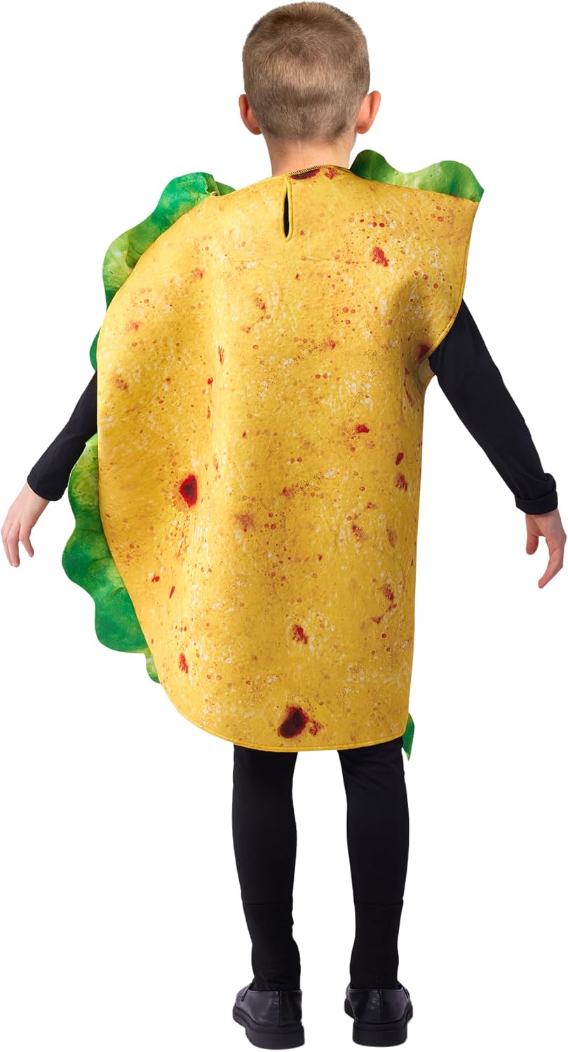 Spooktacular Creations Taco Costume Kids, Unisex Outfit Food Costume for Child Teens Halloween Dress up Cosplay Party