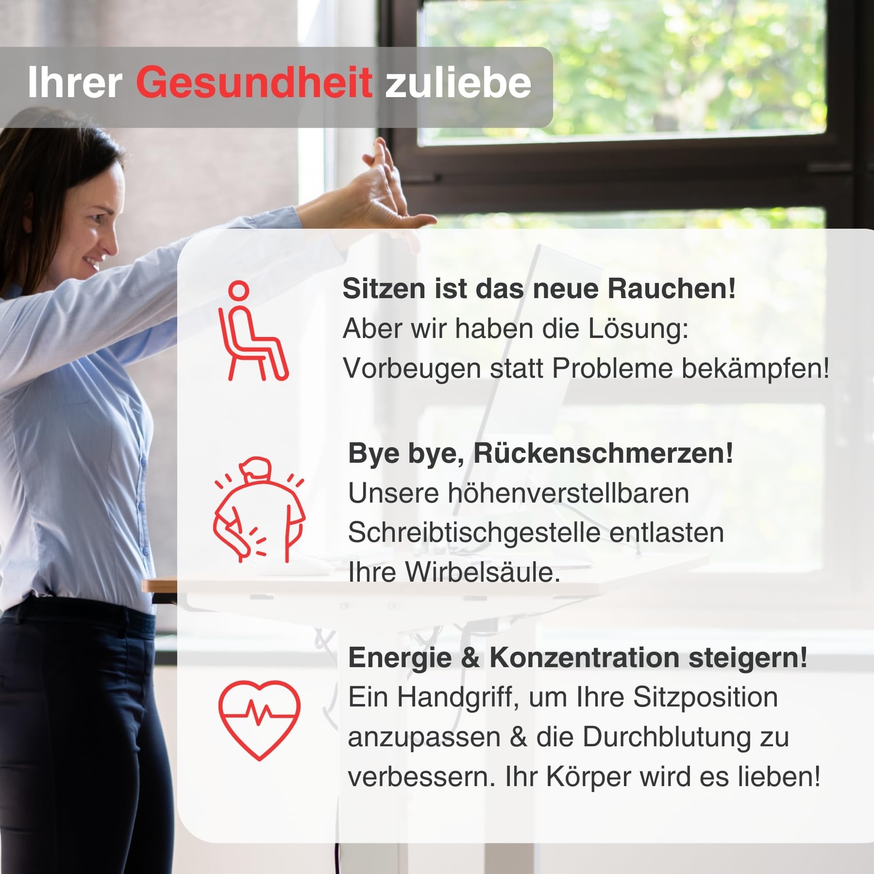 ergoM Schreibtischgestell höhenverstellbar mit Kurbel in schwarz I Tischgestell höhenverstellbar von 73-121cm I Höhenverstellbarer Schreibtisch manuell perfekt fürs Büro & Homeoffice (Schwarz)